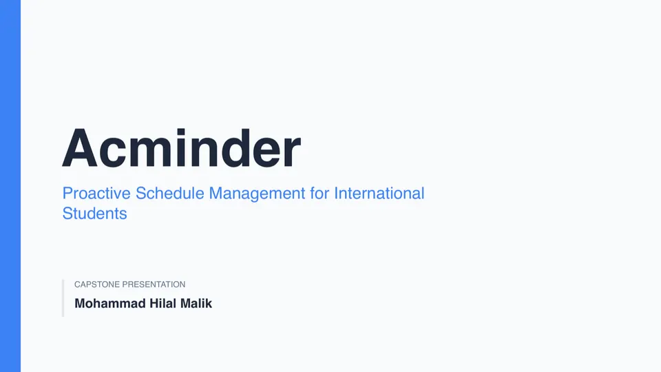Acminder mobile app with a unified schedule dashboard