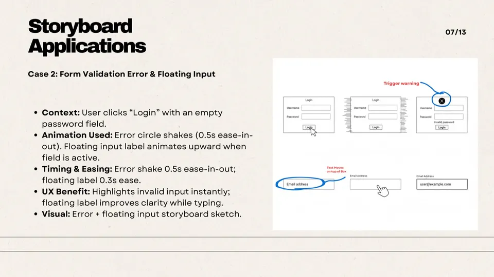Purposeful Motion, storyboard