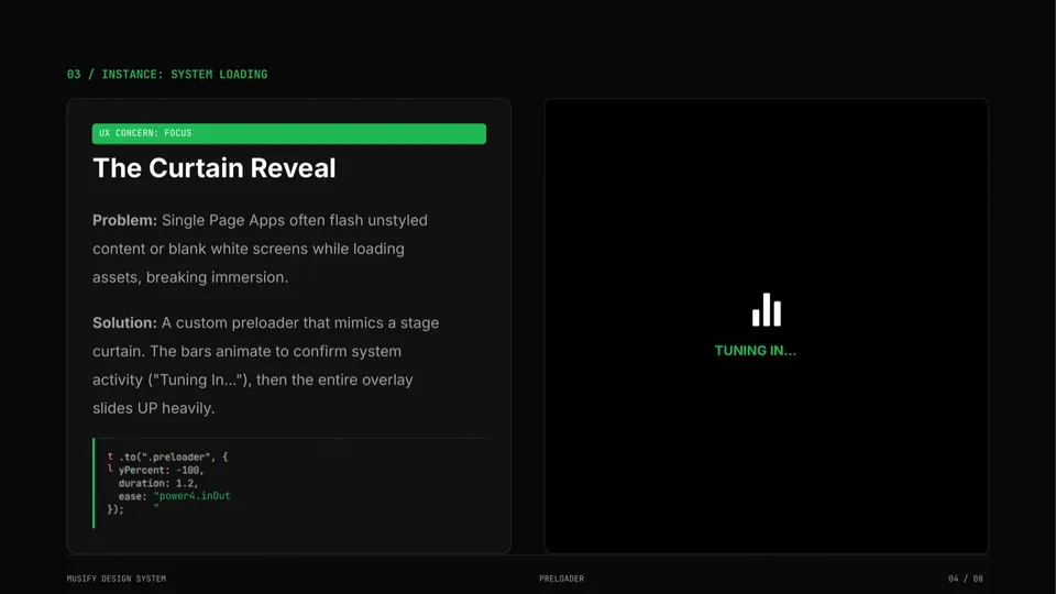 Musify, curtain reveal