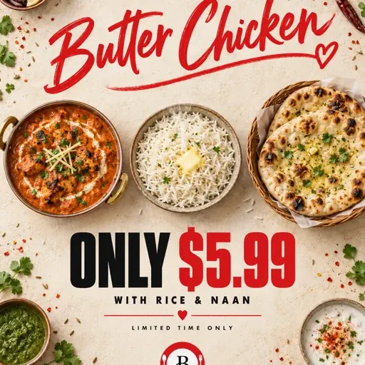 Butter chicken $5.99 promo