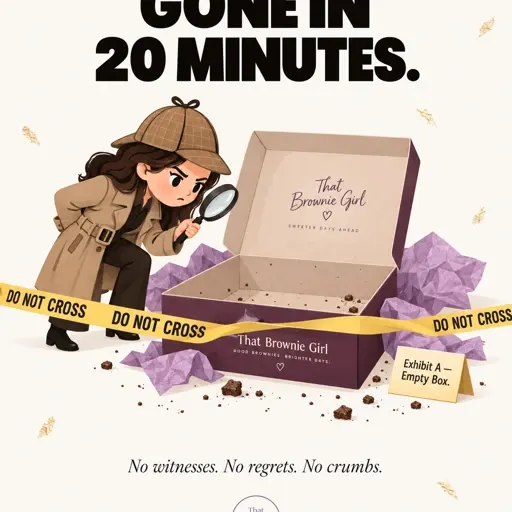 “Gone in 20 minutes” brownie box ad