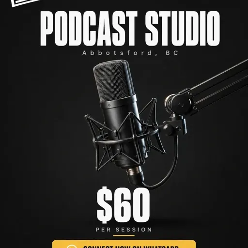 Podcast studio ad, $60 per session